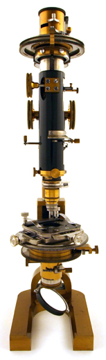 Mikroskop Stativ VI mit synchroner Drehung, R. Fuess Berlin-Steglitz No. 500