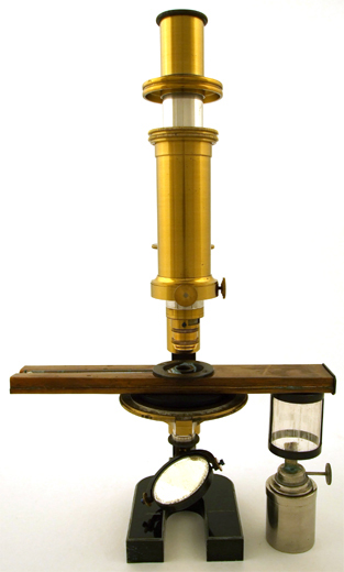 Petrografisches Mikroskop nach Fuess - Rosenbusch, R. Fuess Berlin um 1880 mit Heiztisch