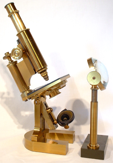 Großes Hufeisen-Mikroskop Hartnack & Prazmowski #12498