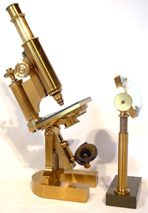 Großes Hufeisen-Mikroskop Hartnack & Prazmowski #12498