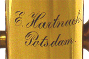 Edmund Hartnack Potsdam Mikroskop Stativ IVA; Nr. 26231: Signatur