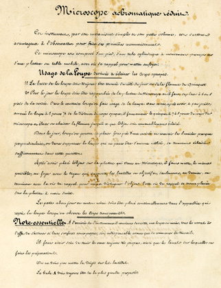 Beschreibung für Mikroskop #1555 von Georges Oberhaeuser