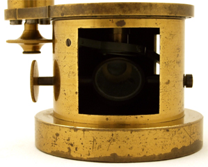 Mikroskop Georges Oberhaeuser Nr. 2785: Spiegel und Hebelmechanismus