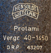 Hensoldt Protami # 43207: Signatur