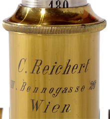 C. Reichert Wien Mikroskop Signatur
