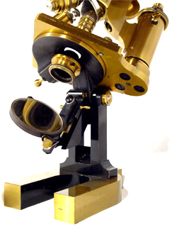 C. Reichert Wien: Großes Mikroskop No. 3233 um optische Achse gedreht