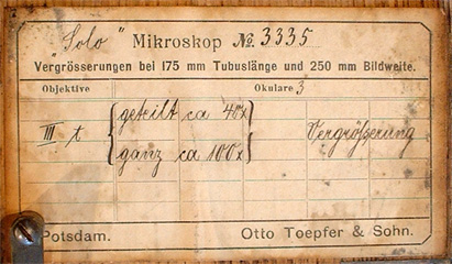 Vergrößerungstabelle Toepfer 3335