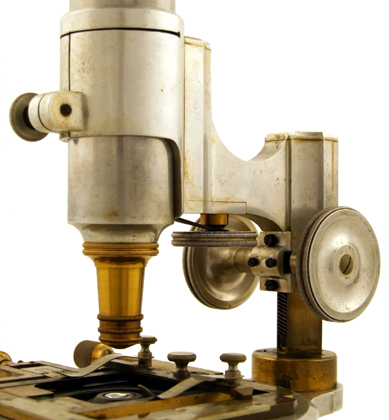 Mikroskop Carl Zeiss Jena Nr. 14161, Vorserienmodell Stativ IIa aus Aluminium: Detail