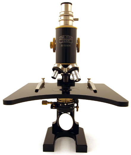 Carl Zeiss Jena Mikroskop Stativ ID für Gehirnschnitte