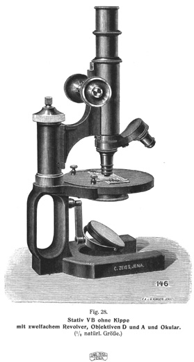 Zeiss Stativ VB ohne Kippe, Katalog-Abb. von 1913