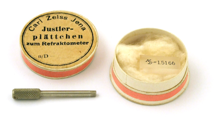 Justierplättchen zu Abbe Refraktometer Carl Zeiss Jena # 30246