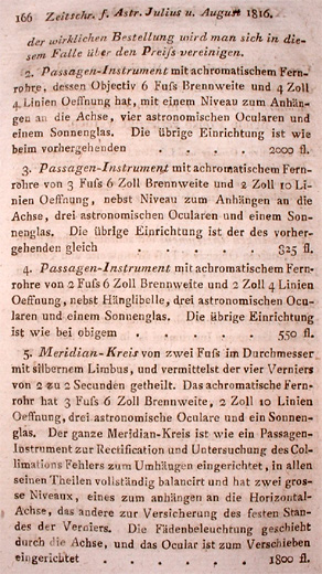 Zeitschrift für Astronomie 1816