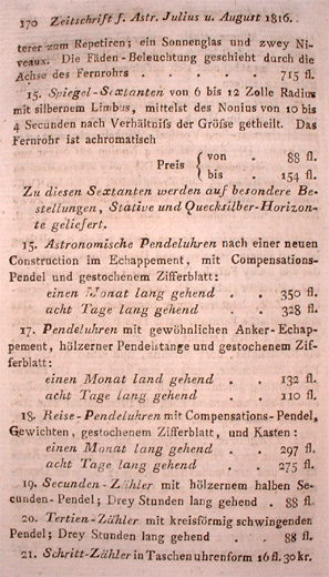 Zeitschrift für Astronomie 1816