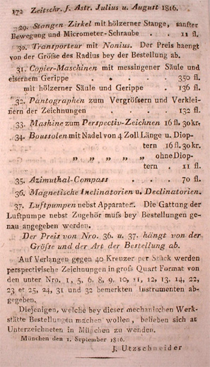 Zeitschrift für Astronomie 1816