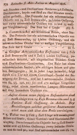 Zeitschrift für Astronomie 1816