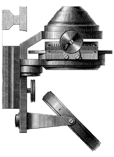 Abbe'scher Beleuchtungsapparat; aus: Das Mikroskop und die mikroskopische Technik; Heinrich Frey; 8. Auflage; Verlag von Wilhelm Engelmann; Leipzig 1886 