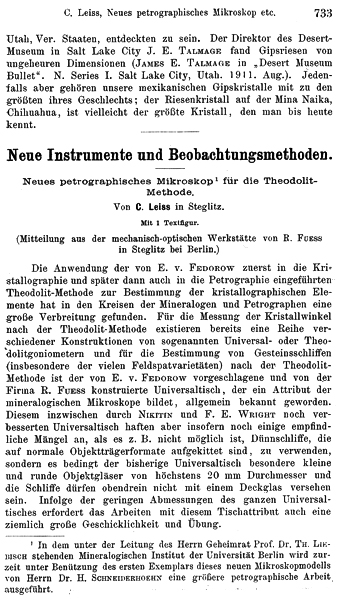 Centralblatt fr Mineralogie, Geologie und Palontologie