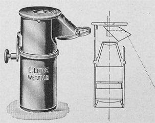 Zeichenokular aus: Das Mikroskop und seine Nebenapparate; Handbuch der mikroskopischen Technik Band I; Hanns Günther; 1. Auflage; Franckh'sche Verlagsbuchhandlung; Stuttgart; 1917  