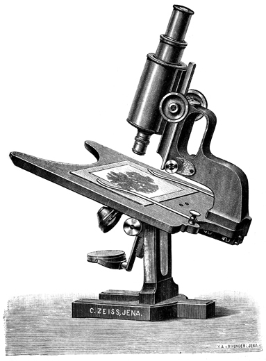 Carl Zeiss Jena, Stativ ID von 1902. Abb. aus: Carl Zeiss Jena, Optische Werkstätte: Mikroskope und mikroskopische Hilfsapparate; 32. Ausgabe; Jena 1902