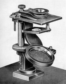 Erstes einfaches Mikroskop von Carl Zeiss. Abb. aus: Paul G. Esche: Carl Zeiss - Leben und Werk; Stadtmuseum Jena; Philipp Kühner; Eisenach 1966 